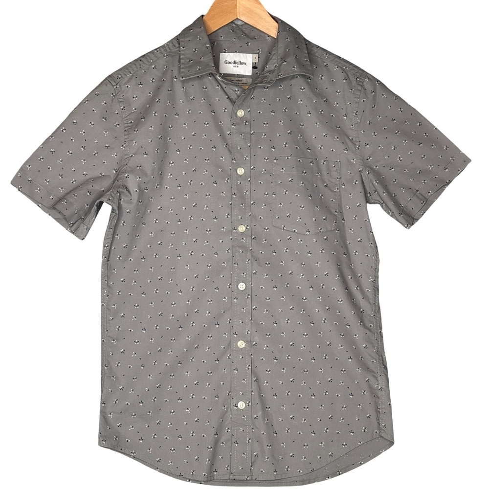 Goodfellow Men's Charcoal Short Sleeve Cotton Shirt Small
